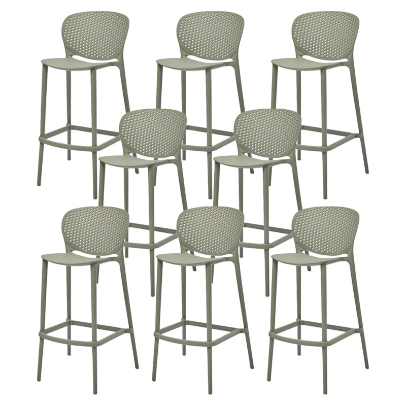 Nordic Style Bar-stool Plastic Counter Bar Stool with Plastic Legs for Kitchen