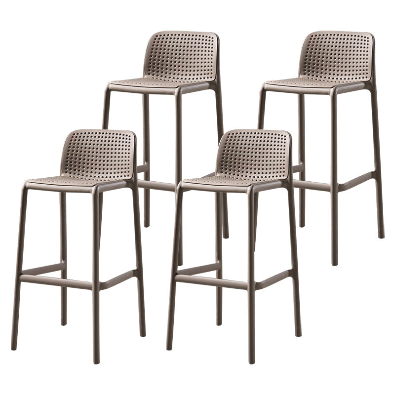 Nordic Style Bar-stool Plastic Counter Bar Stool with Plastic Legs for Kitchen