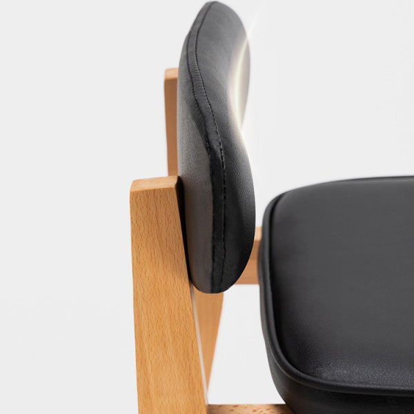 Contemporary Bar-stool Square Counter Bar Stool with Wooden Legs for Kitchen