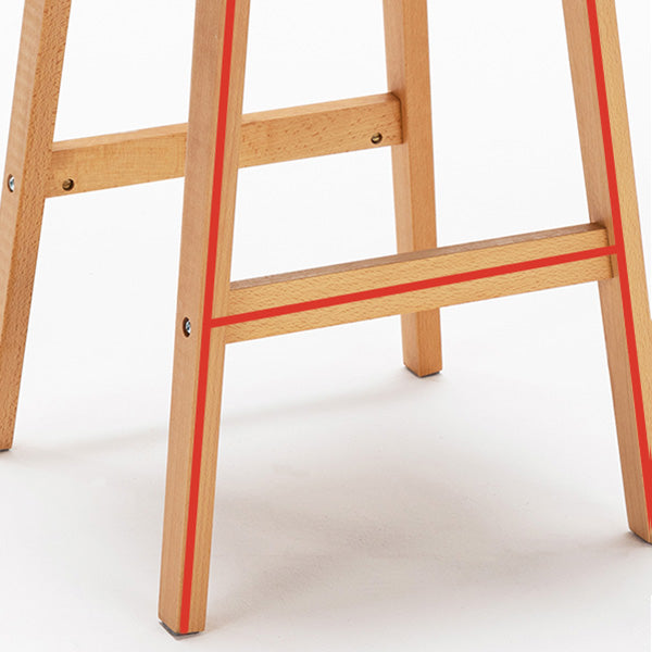 Contemporary Bar-stool Square Counter Bar Stool with Wooden Legs for Kitchen