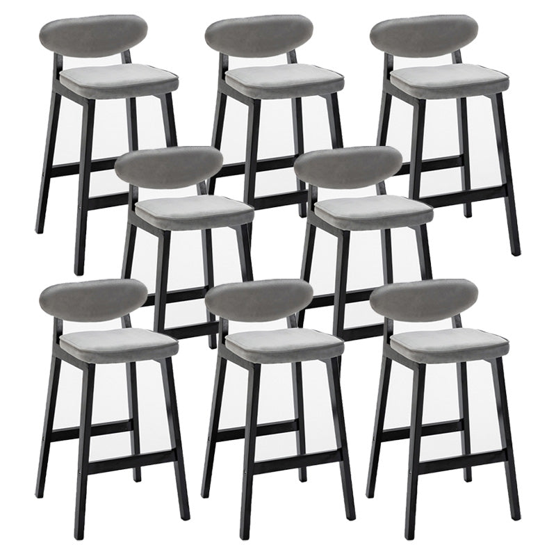 Contemporary Bar-stool Square Counter Bar Stool with Wooden Legs for Kitchen