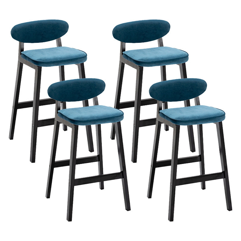 Contemporary Bar-stool Square Counter Bar Stool with Wooden Legs for Kitchen