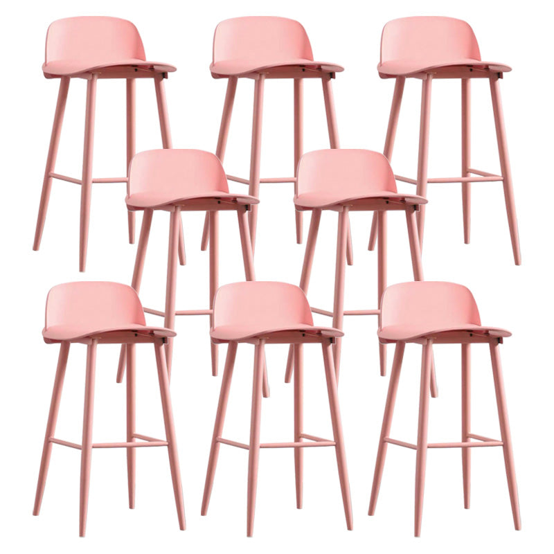 Scandinavian Footrest Home Stool Matte Finish Plastic Bar Stool