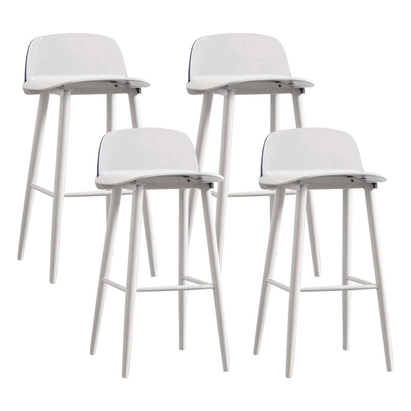 Scandinavian Footrest Home Stool Matte Finish Plastic Bar Stool