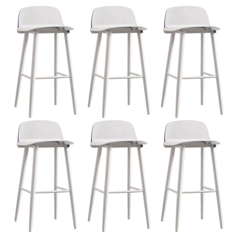 Scandinavian Footrest Home Stool Matte Finish Plastic Bar Stool