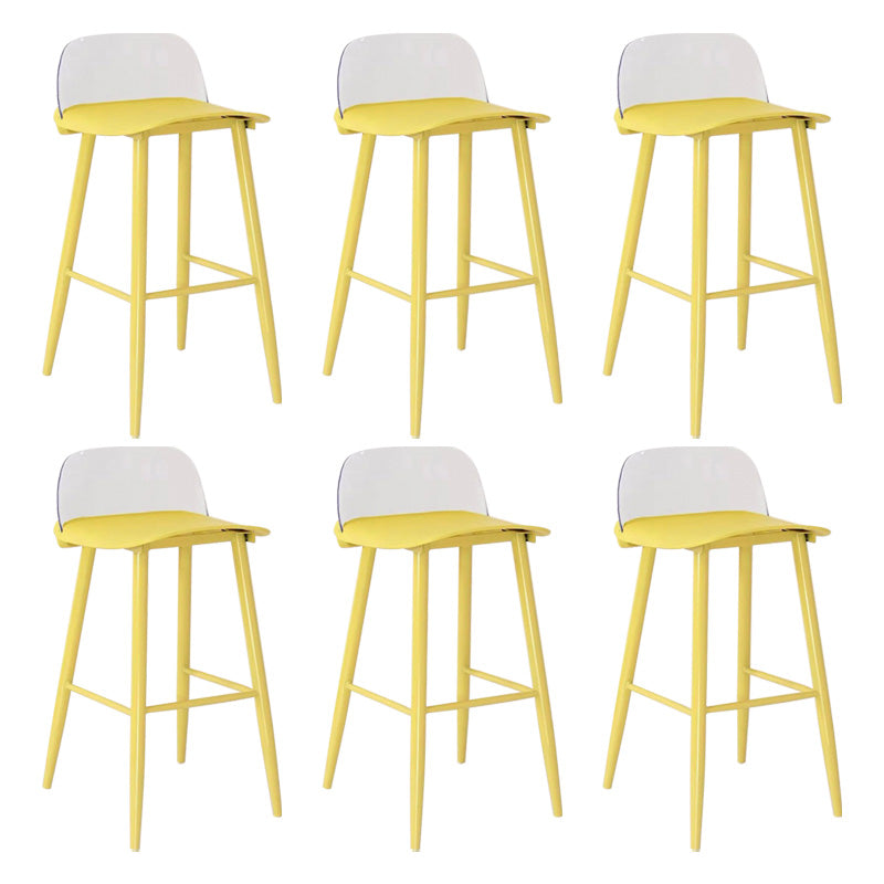 Scandinavian Footrest Home Stool Matte Finish Plastic Bar Stool