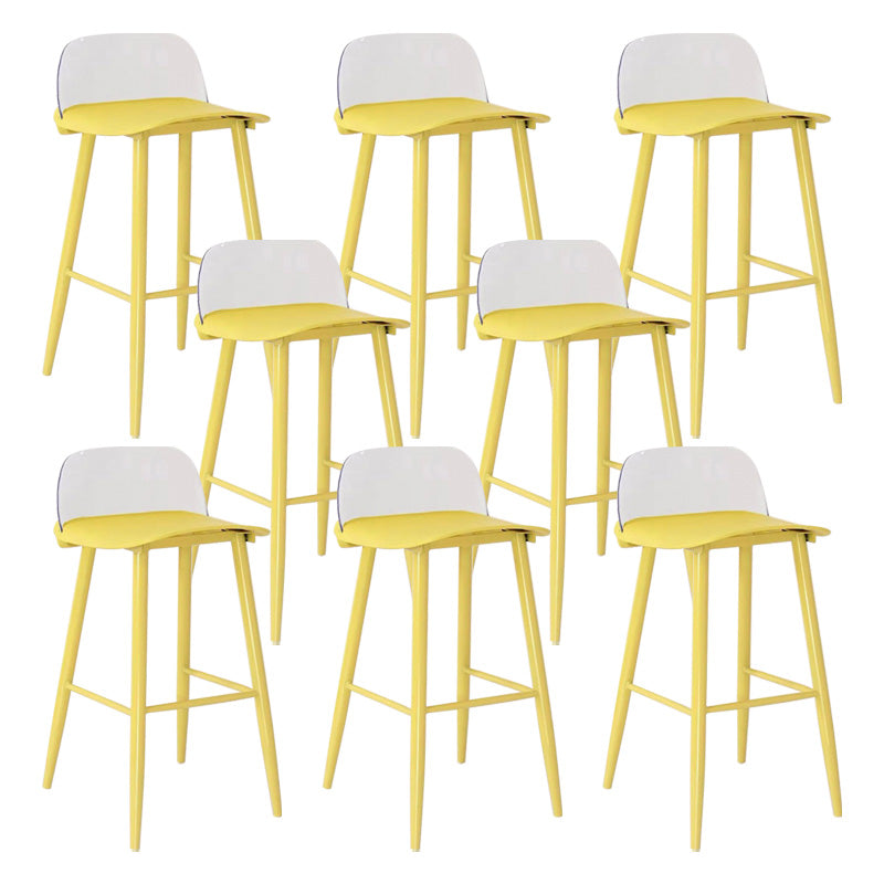 Scandinavian Footrest Home Stool Matte Finish Plastic Bar Stool