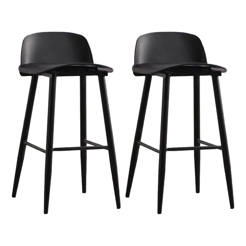 Scandinavian Footrest Home Stool Matte Finish Plastic Bar Stool