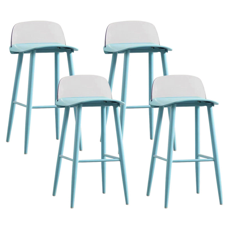Scandinavian Footrest Home Stool Matte Finish Plastic Bar Stool