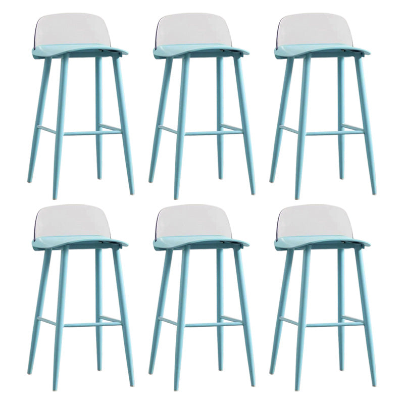 Scandinavian Footrest Home Stool Matte Finish Plastic Bar Stool