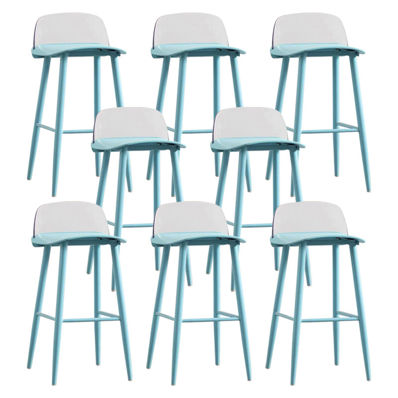 Scandinavian Footrest Home Stool Matte Finish Plastic Bar Stool