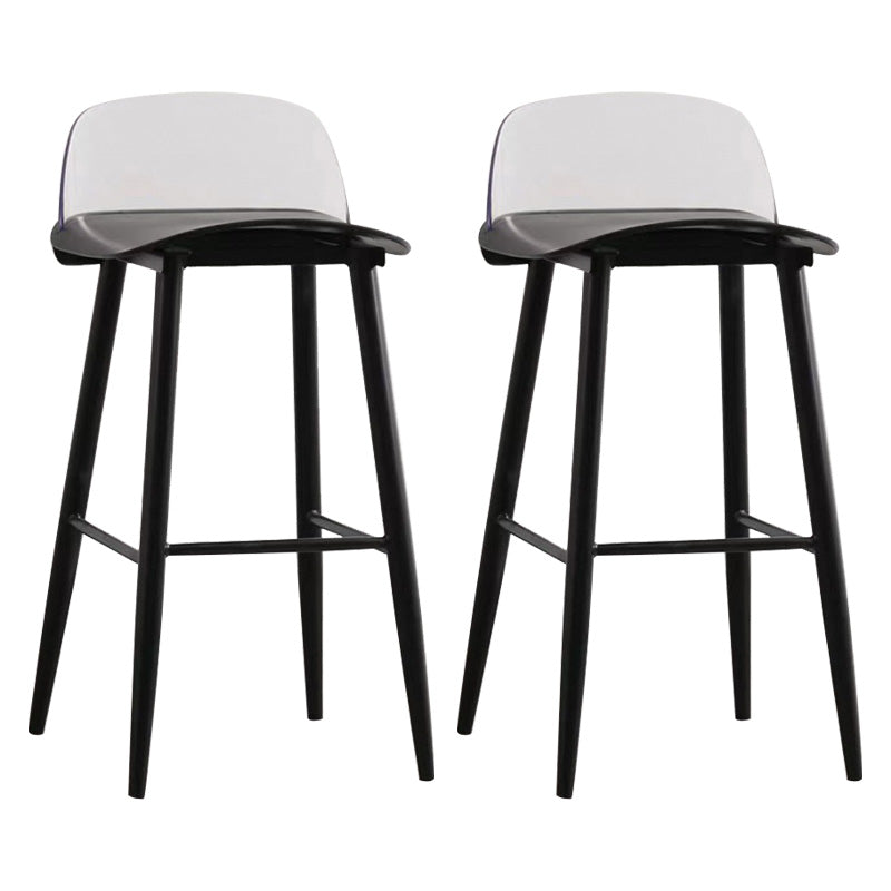 Scandinavian Footrest Home Stool Matte Finish Plastic Bar Stool