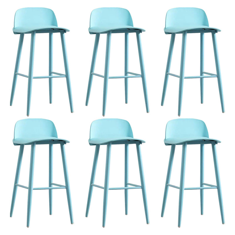 Scandinavian Footrest Home Stool Matte Finish Plastic Bar Stool