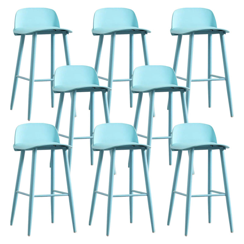 Scandinavian Footrest Home Stool Matte Finish Plastic Bar Stool