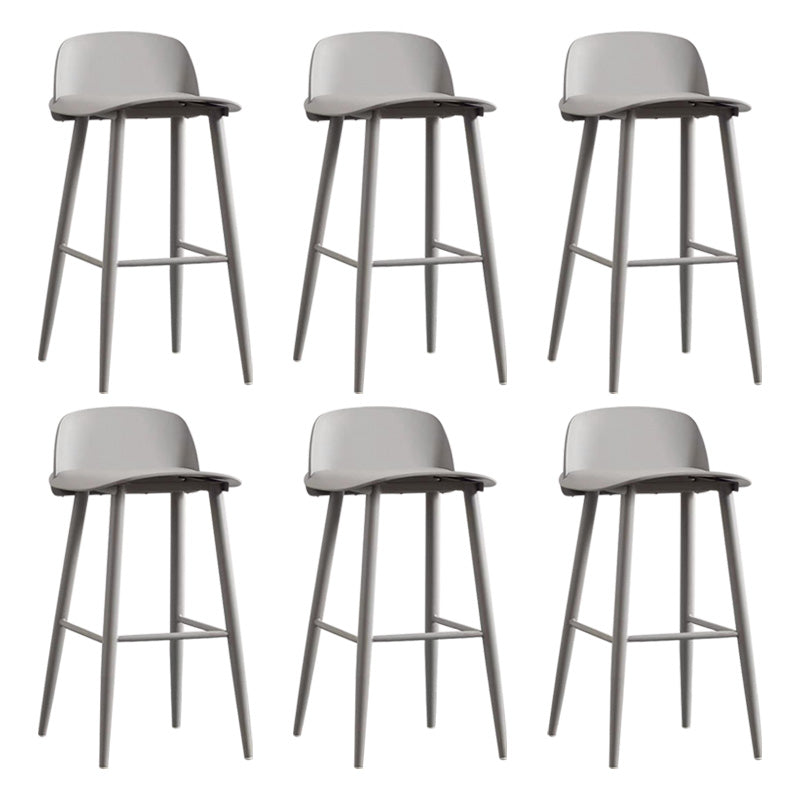 Scandinavian Footrest Home Stool Matte Finish Plastic Bar Stool