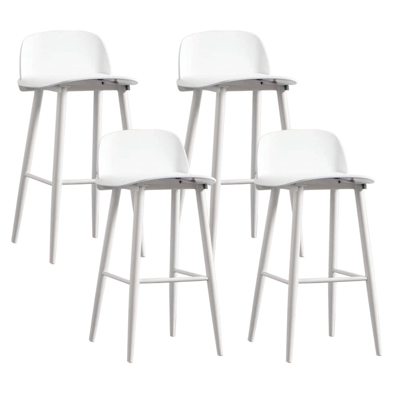 Scandinavian Footrest Home Stool Matte Finish Plastic Bar Stool