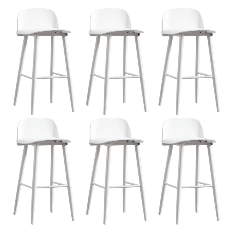 Scandinavian Footrest Home Stool Matte Finish Plastic Bar Stool
