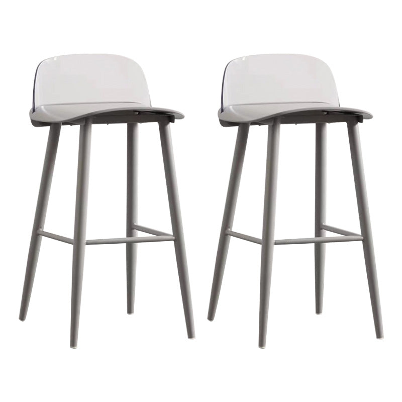 Scandinavian Footrest Home Stool Matte Finish Plastic Bar Stool