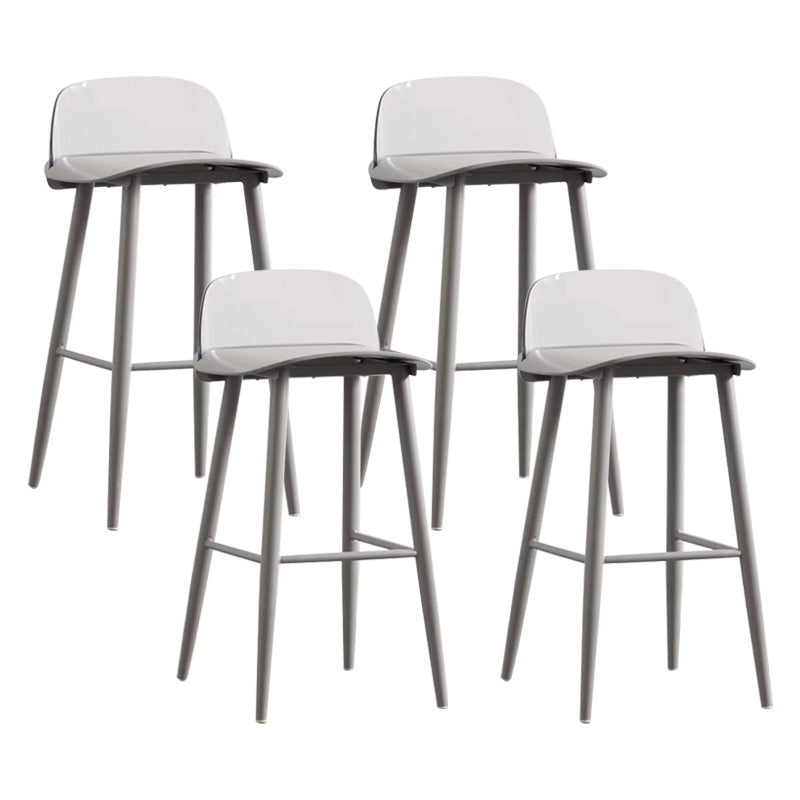Scandinavian Footrest Home Stool Matte Finish Plastic Bar Stool