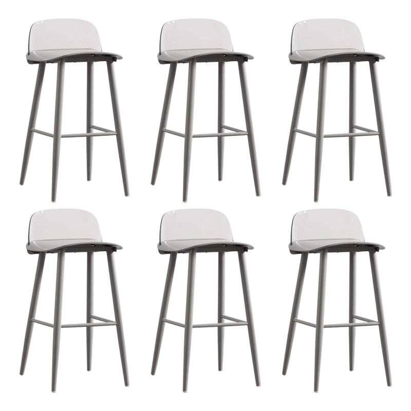 Scandinavian Footrest Home Stool Matte Finish Plastic Bar Stool