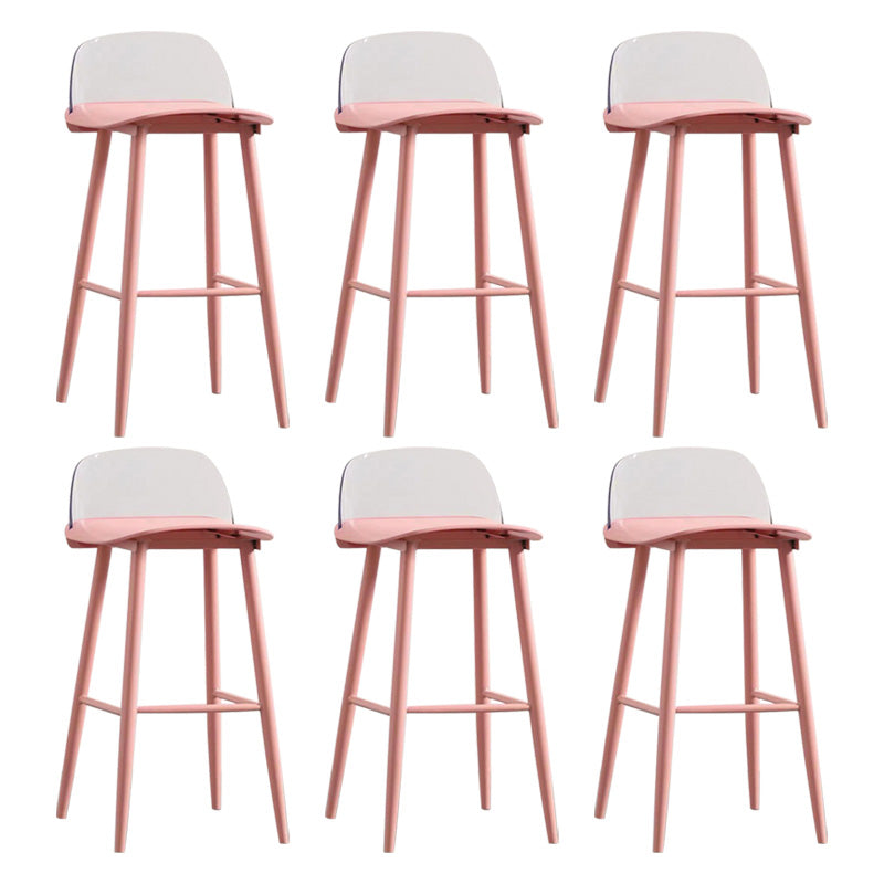 Scandinavian Footrest Home Stool Matte Finish Plastic Bar Stool