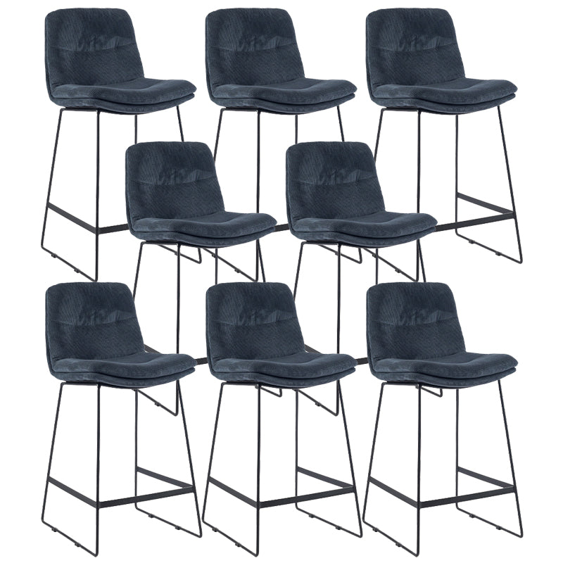Coffee Shop Low Back Scandinavian Stool Matte Finish Upholstered Bar Stools