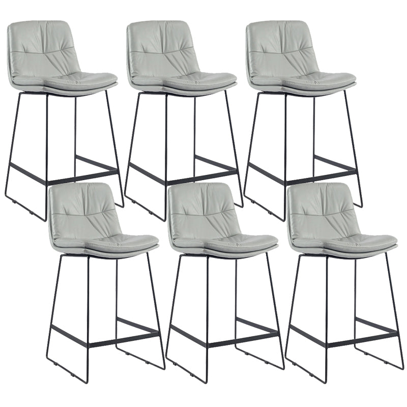Coffee Shop Low Back Scandinavian Stool Matte Finish Upholstered Bar Stools