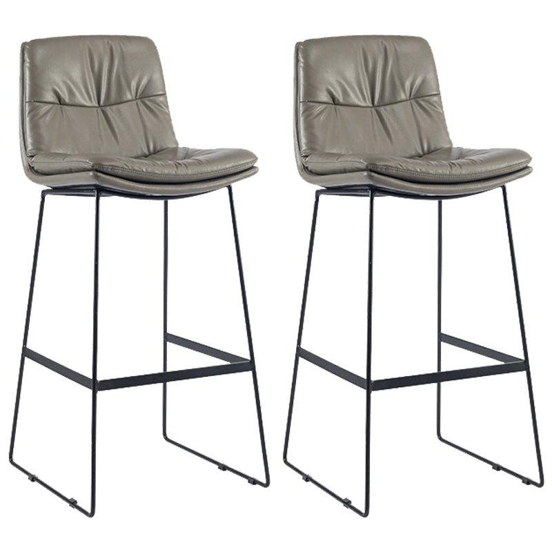 Coffee Shop Low Back Scandinavian Stool Matte Finish Upholstered Bar Stools