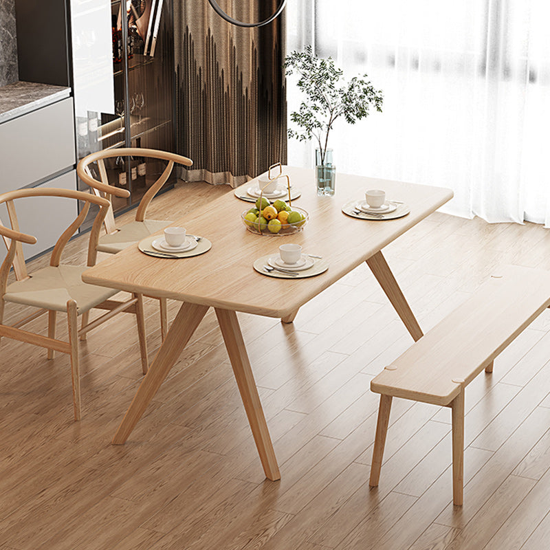 Modern 1/4/5 Pieces Dining Set Rectangle Pine Wood Dining Table for Kitchen