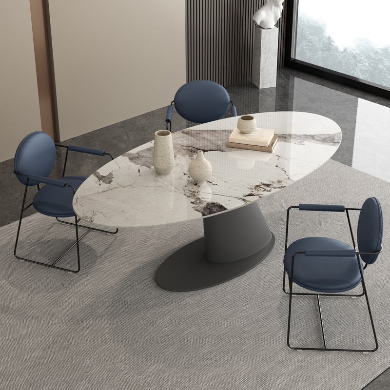Modern Style Sintered Stone Dining Table Set 1/3/4/7 Pieces Dining Set