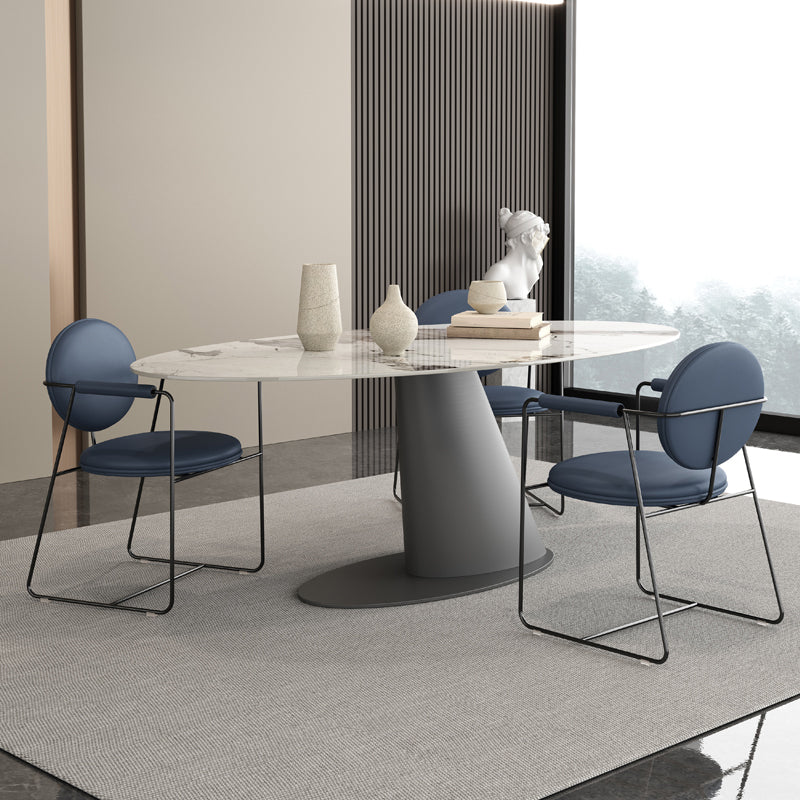 Modern Style Sintered Stone Dining Table Set 1/3/4/7 Pieces Dining Set