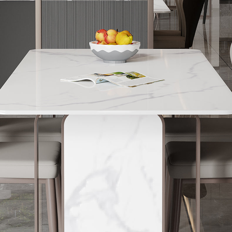 Designer Style Sintered Stone Dining Set Rectangle 1/3/4/5 Pieces Dining Table with Chairs