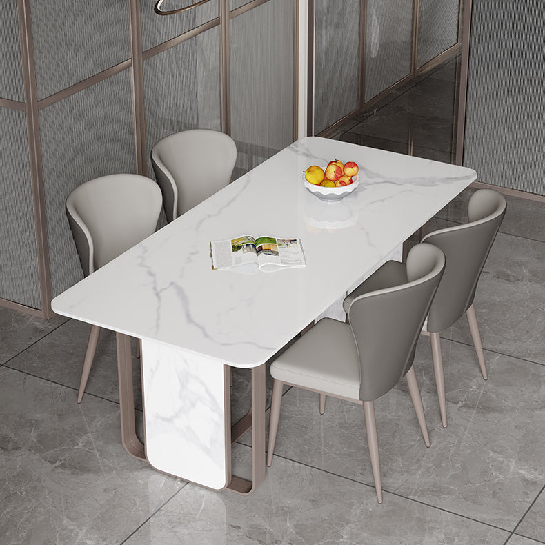 Designer Style Sintered Stone Dining Set Rectangle 1/3/4/5 Pieces Dining Table with Chairs