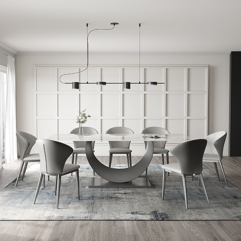 1/3/4/5/7/8 Pcs Sintered Stone Dining Table Set Pedestal Dining Table
