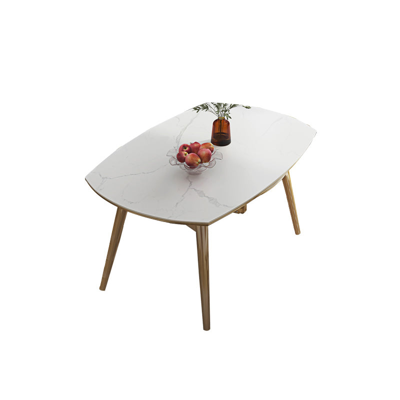 Modern Adjustable Dining Table Stone and Solid Wood Tripod Home Kitchen Table