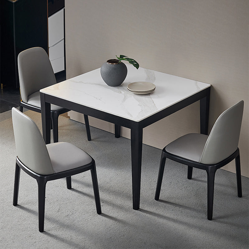 Industrial Sintered Stone Dining Table Solid Wood Dining Table for Dining Room