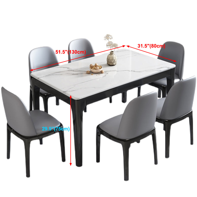 Industrial Sintered Stone Dining Table Solid Wood Dining Table for Dining Room