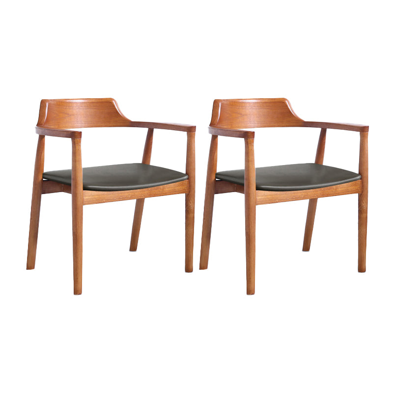 Arm Dining Chairs Contemporary Solid Wood Side Chairs for Dining Room
