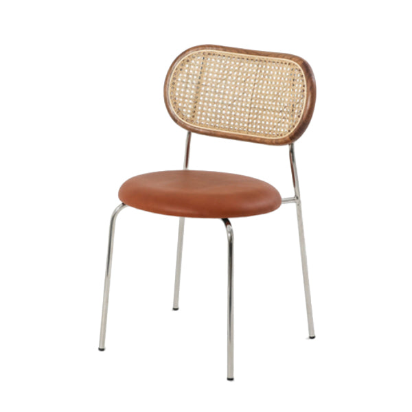 Modern Style Faux Leather Chair Open Back Dining Room Chair for Home