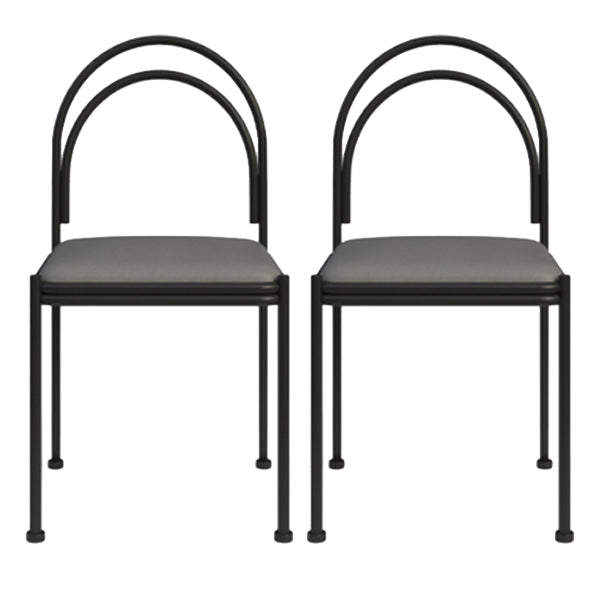 Contemporary Upholstered Armless Dining Chair Open Back Dining Chair for Home
