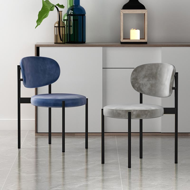 Glam Style Dining Chair Open Back Side Chair for Dining Room