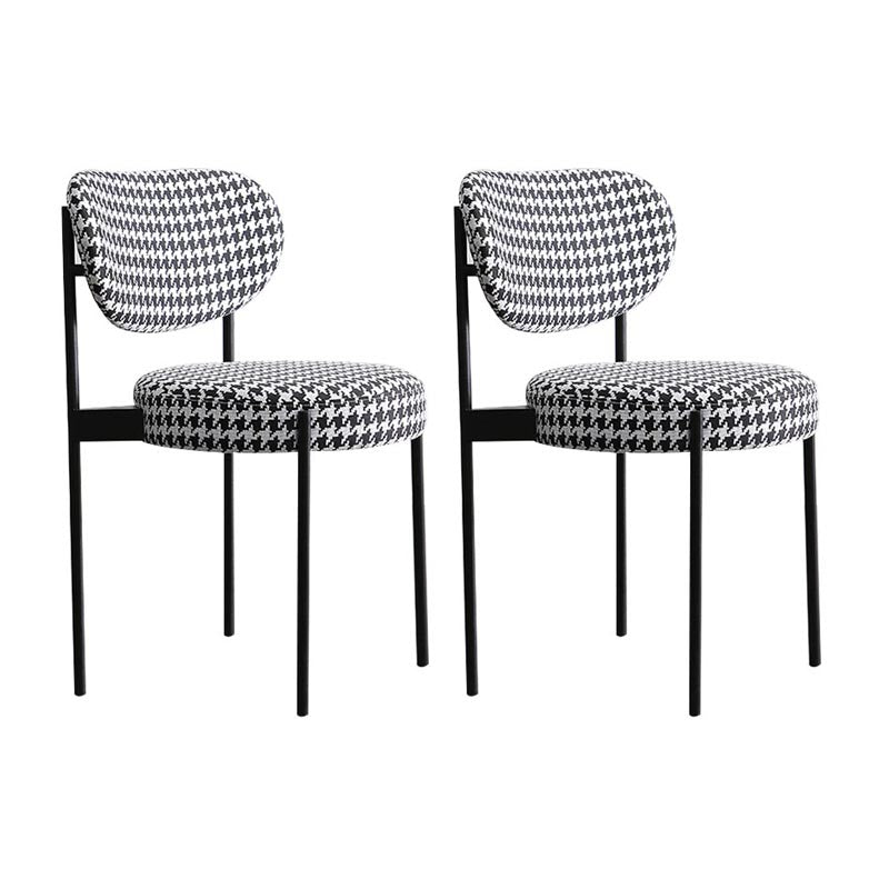Glam Style Dining Chair Open Back Side Chair for Dining Room