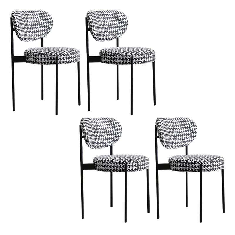 Glam Style Dining Chair Open Back Side Chair for Dining Room