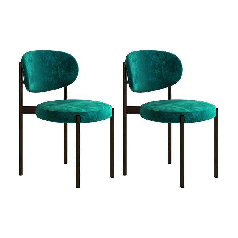 Glam Style Dining Chair Open Back Side Chair for Dining Room