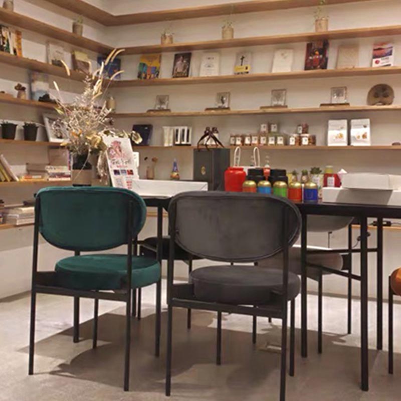 Glam Style Dining Chair Open Back Side Chair for Dining Room