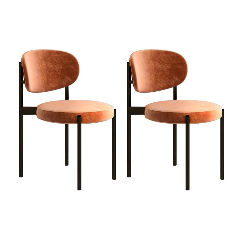 Glam Style Dining Chair Open Back Side Chair for Dining Room