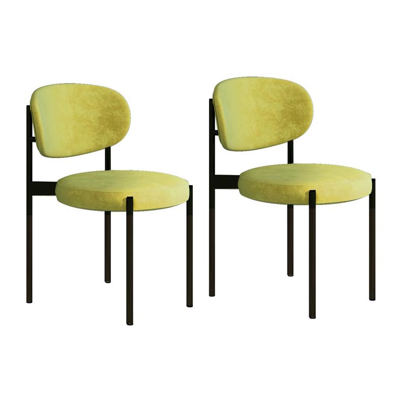 Glam Style Dining Chair Open Back Side Chair for Dining Room