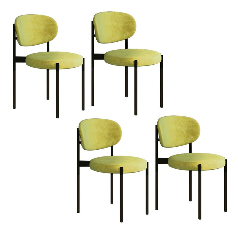 Glam Style Dining Chair Open Back Side Chair for Dining Room