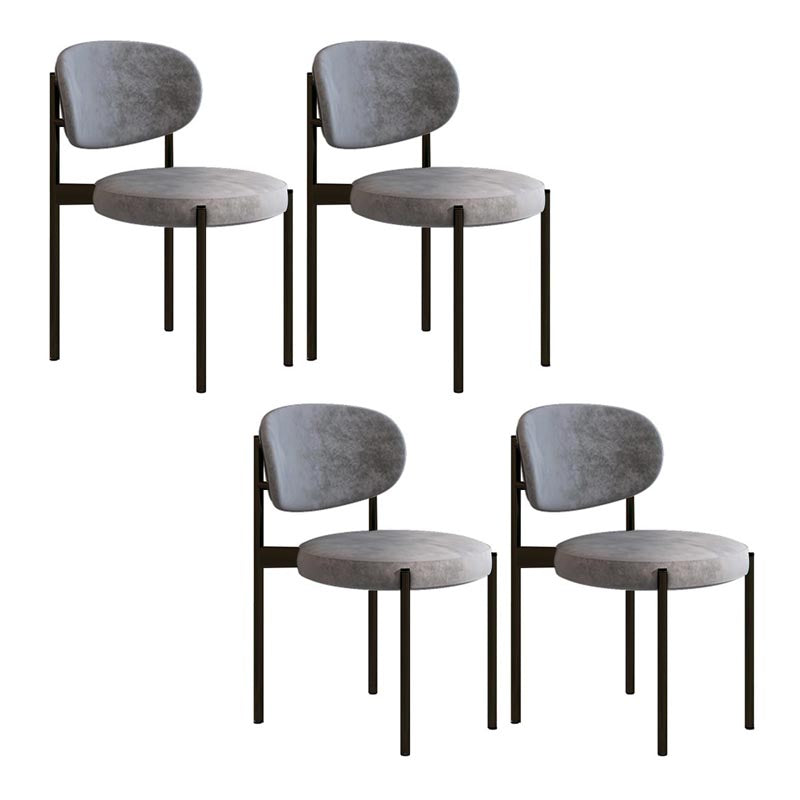 Glam Style Dining Chair Open Back Side Chair for Dining Room