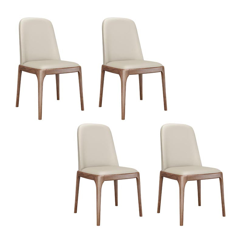 Dining Chairs Modern Style Oak Wood Side Chairs for Dining Room